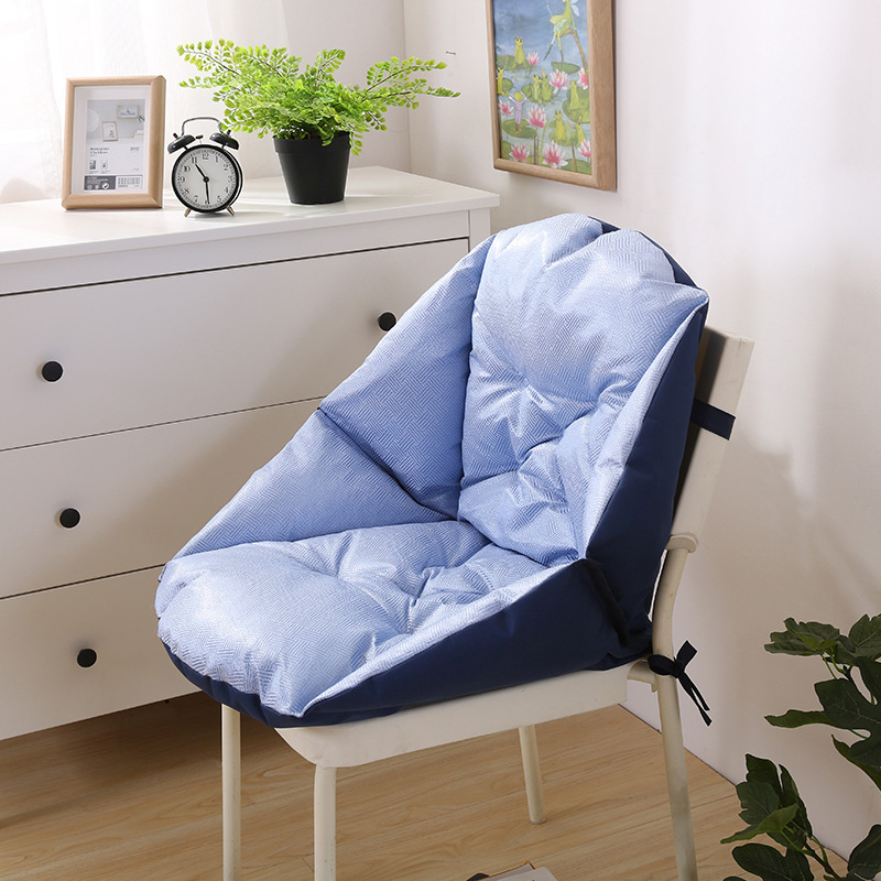 夏季冰絲坐墊學生包圍貝殼坐墊辦公室護腰靠墊餐椅墊壹體電腦椅墊