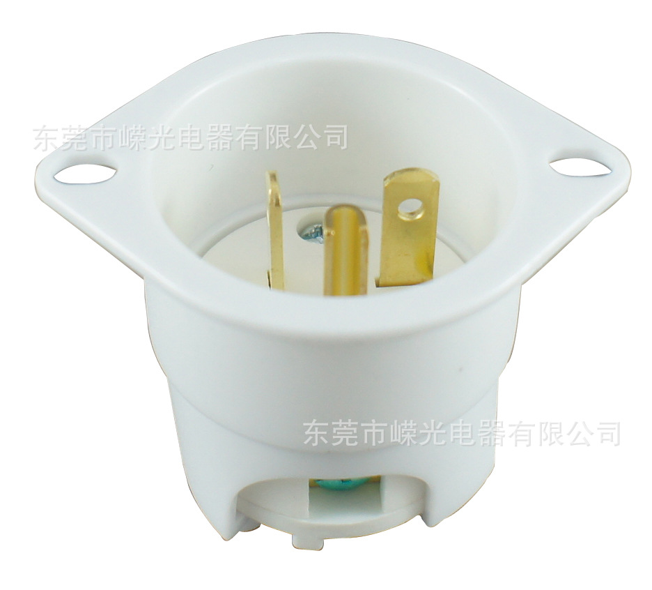 LK7520PFI 暗装插头20A125V 电源插头5-20P暗装法兰式半导体