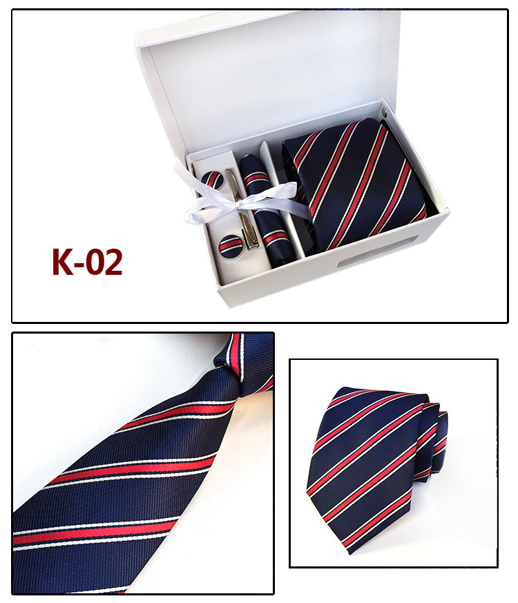 Factory Wholesale Men's Tie Spot Gift Box 6 Pieces Set Team Necktie Business Formal Wear Tie display picture 2