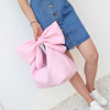 Brand one-shoulder bag, cosmetic bag, cute space handheld pen with bow, small clutch bag