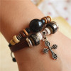 Leather adjustable bracelet for beloved, European style