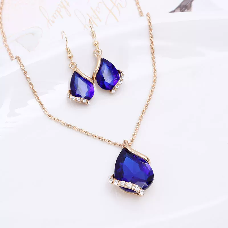 Стеклянный набор из бриллиантов, ожерелье, цепочка, Aliexpress