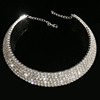Fashionable accessory, necklace for bride, choker, European style, wholesale, diamond encrusted