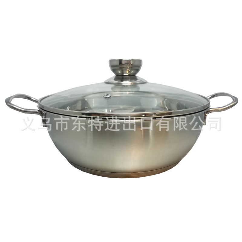 Factory direct sales of stainless steel 6-piece set, double-bottom steel handle pot, multi-functional soup pot, one-pot multi-purpose gift set pot detail image 14