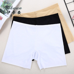 Mid-rise thin ice silk breathable underwear, one-piece seamless women's 3/4 leggings anti-tear safe pants