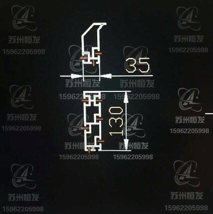 【自开模具】35130的链板线平顶链条铝材轨道/大量现货供应