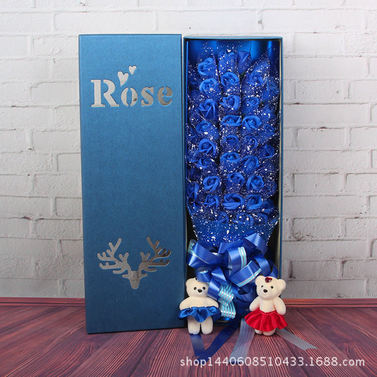 51支雪纱+2熊 宝蓝