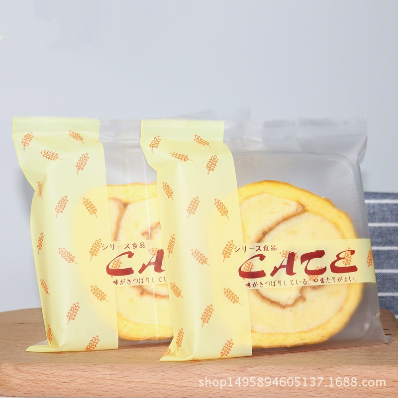 烘焙包装机封袋/蛋糕卷西点盒 塑料食品袋配方形透明内托100个