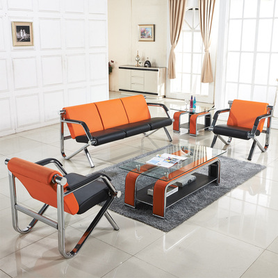 办公沙发茶几组合办公沙发简约 会客接待沙发简易办公沙发三人位
