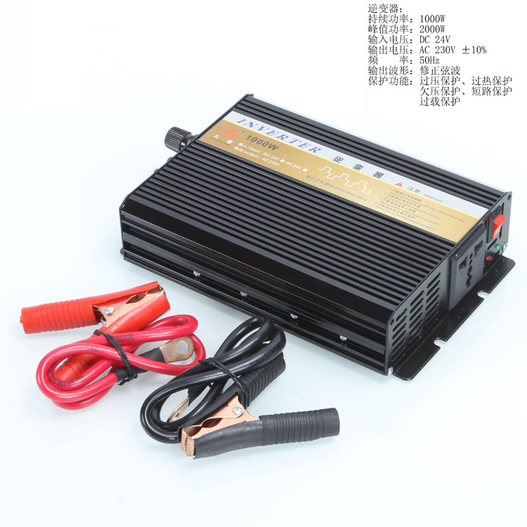 现货1000w大功率车载逆变器家用高频纯正弦波电源逆变器12v/24V