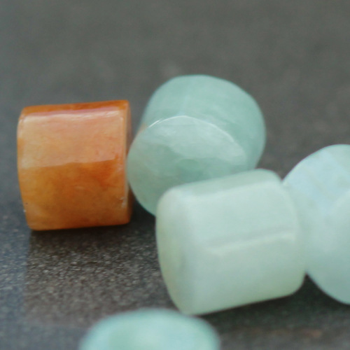 Emerald Grade-A Three-Color Tube Beads DIY Loose Bead Jewelry Tubes, Beaded Jade & Gemstone Crafts Wholesale