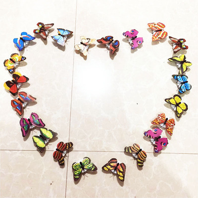 专利七彩发光蝴蝶小夜灯创意粘贴夜市庙会地摊新奇特热卖氛围灯