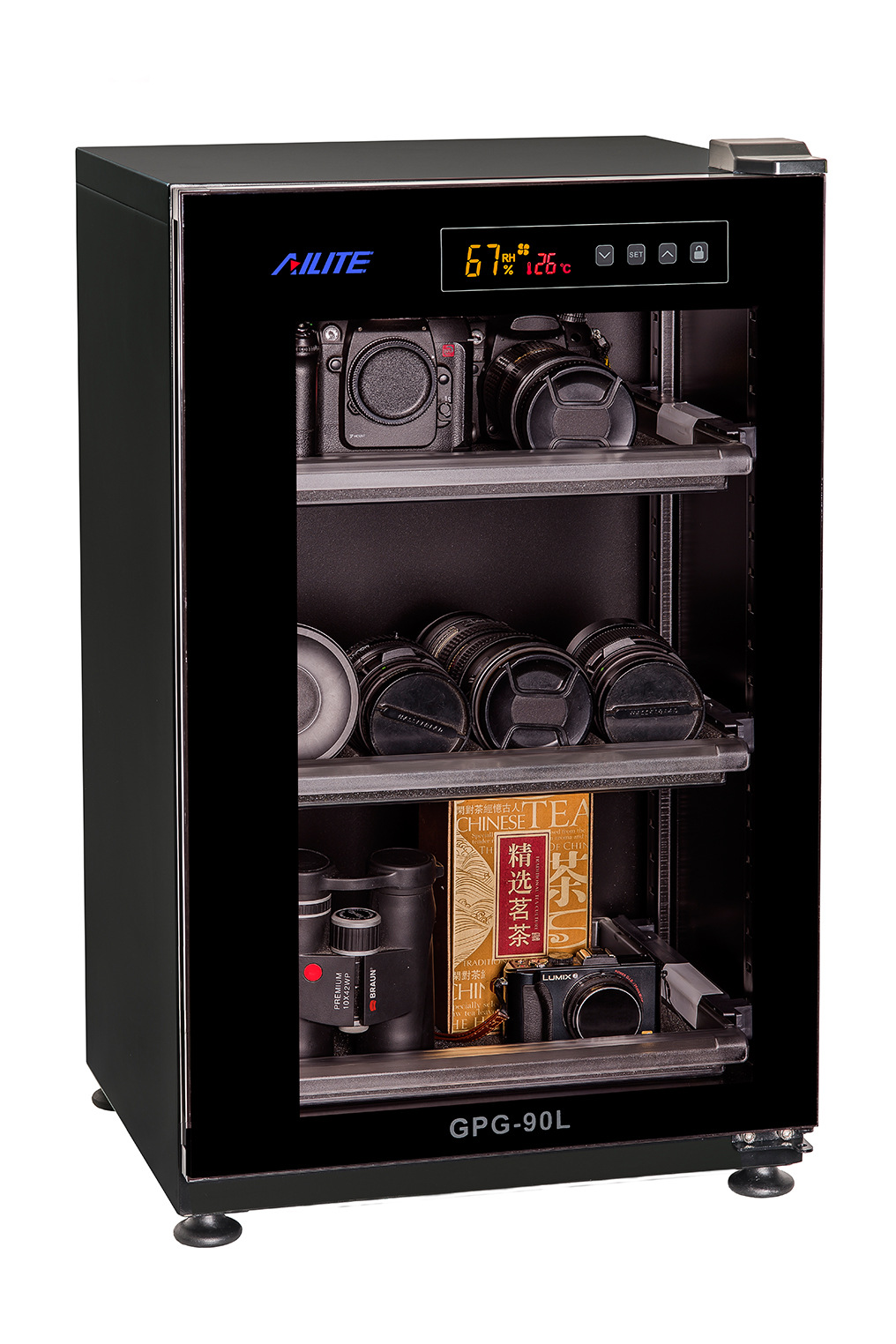 【艾励特品牌】上海防潮箱 防潮柜电子GPG-90LA数控式密码锁