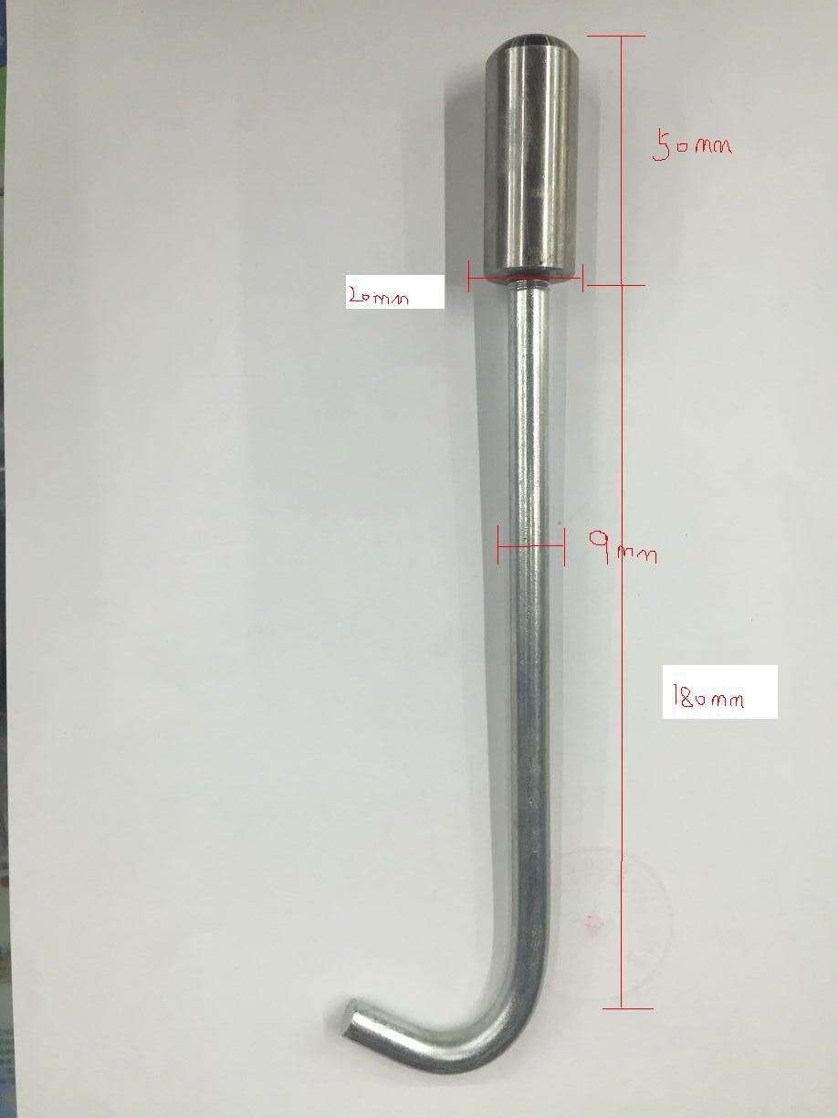 J型沉降观测柱304不锈钢头5公分杆镀锌杆粗9毫米总长230MM