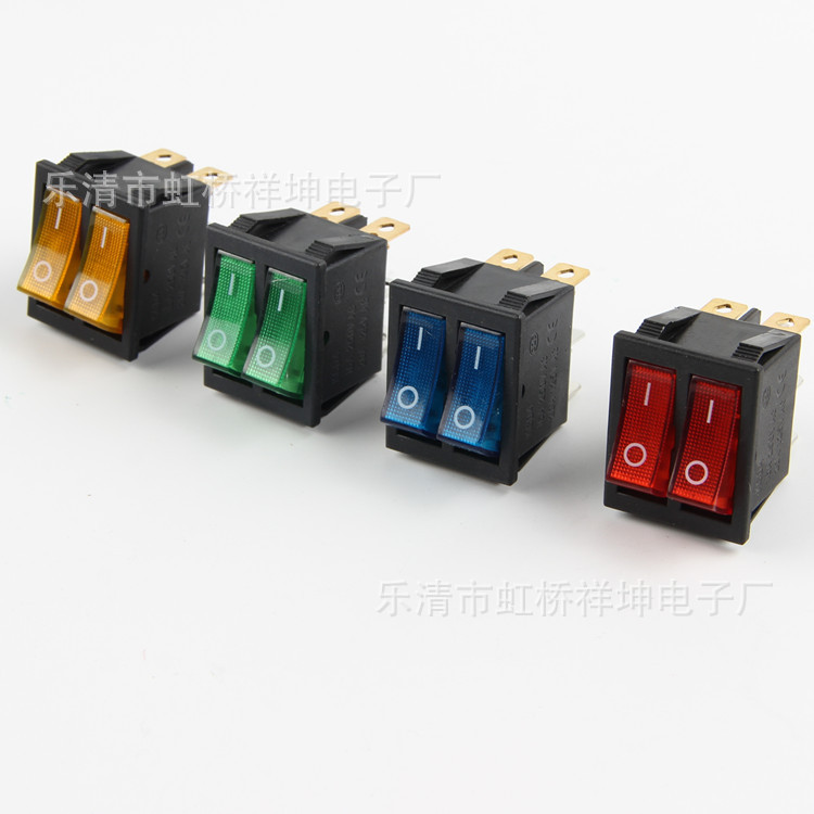 厂家直销船型开关 KCD5 双联双控开关 全铜带灯 定 制