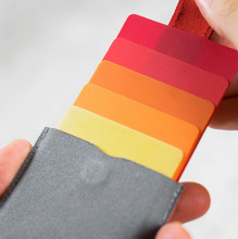 厂家直销 DAX层叠式抽拉创意卡包 炫彩渐变智能卡包多卡位名片包