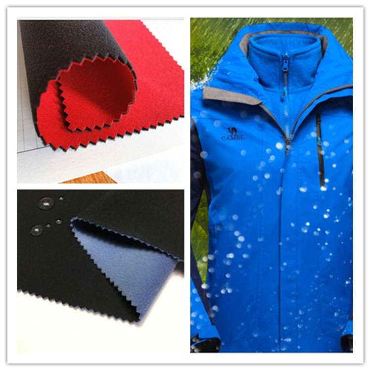 厂家直销梭织四面弹摇粒绒复合面料  户外运动面料   250克