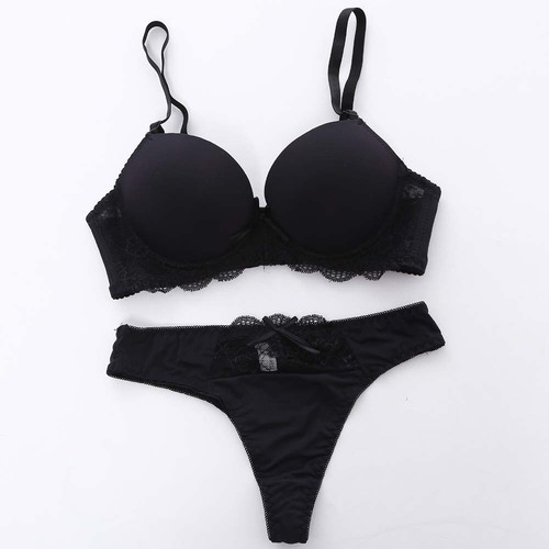 Women's sexy candy color bra set, underwear set, solid color lace bra set, AB cup