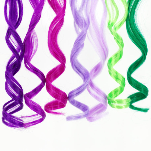 Color gradient seamless one-clip curly hair extensions one-piece one-piece long curly chemical fiber hair wig for women European and American foreign trade