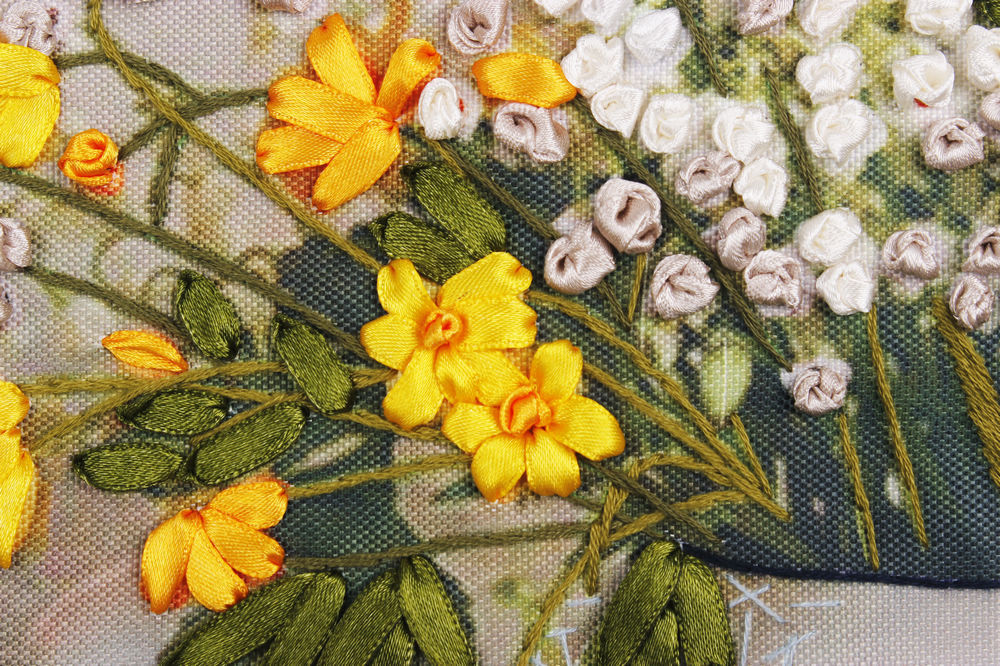 Oujin nianhua Bordado Cinta Directa de Fábrica de color de impresión colgando pintura fresca té de la tarde sala de estar decoración de entrada