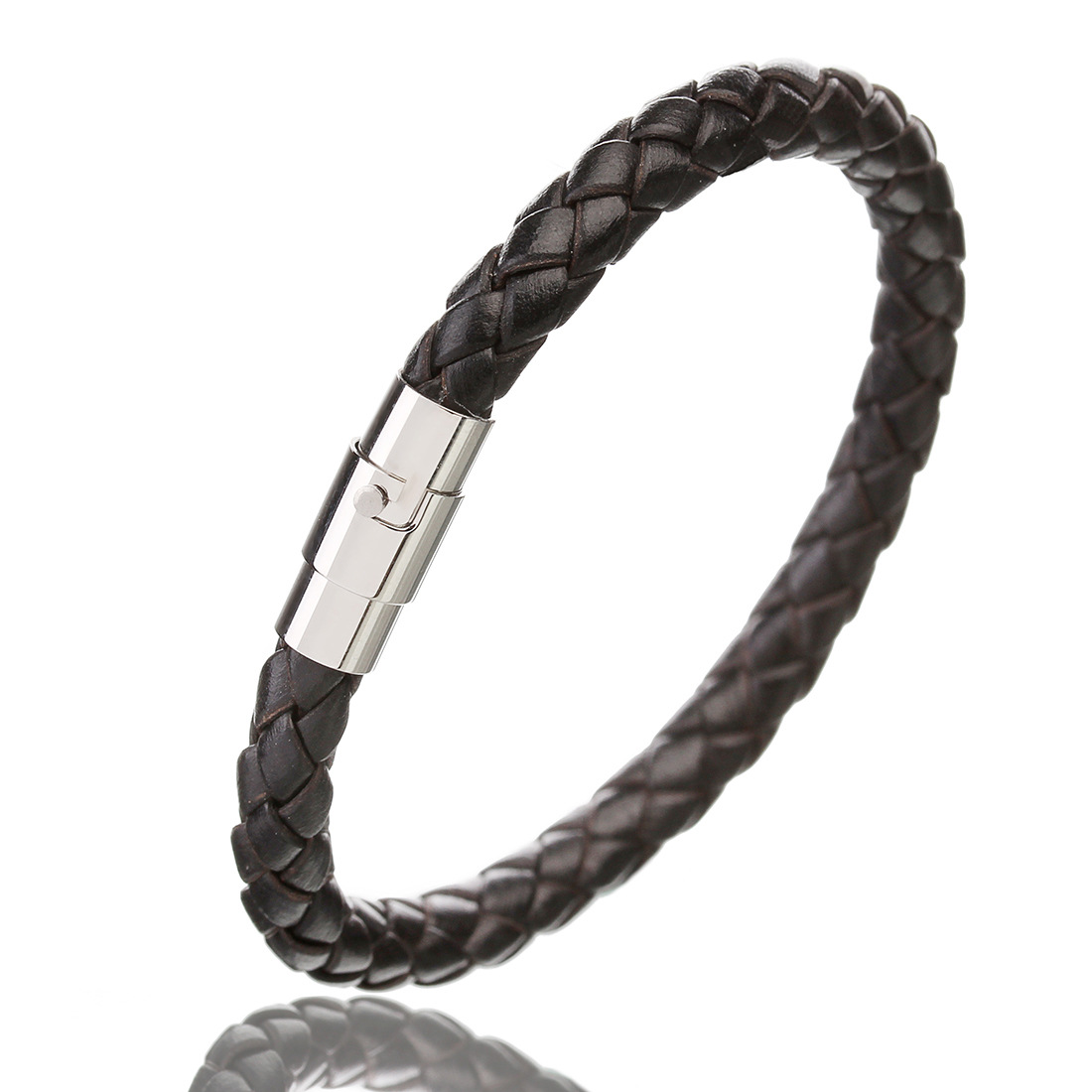 Men's Leather Braided Bracelet