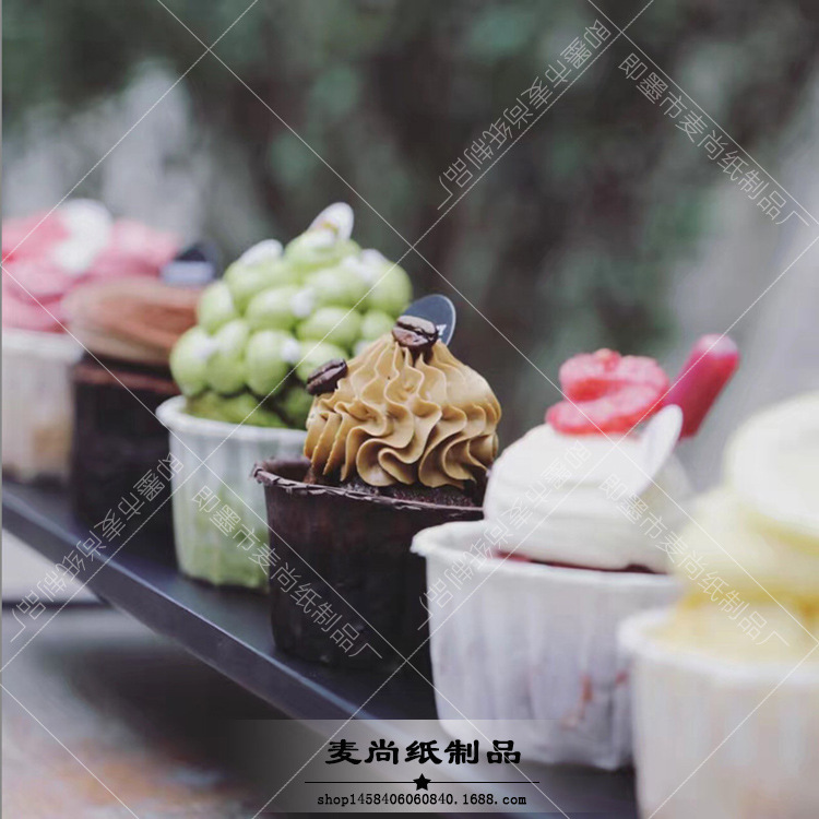 Calidad Alimentaria alta temperatura resistente ronda curling pastel de papel tomafen muffin pan desechable taza de papel titular de papel
