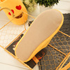 New embroidered cute soft bottom silent slippers indoor wooden floor half -bag heel home quiet cotton slippers