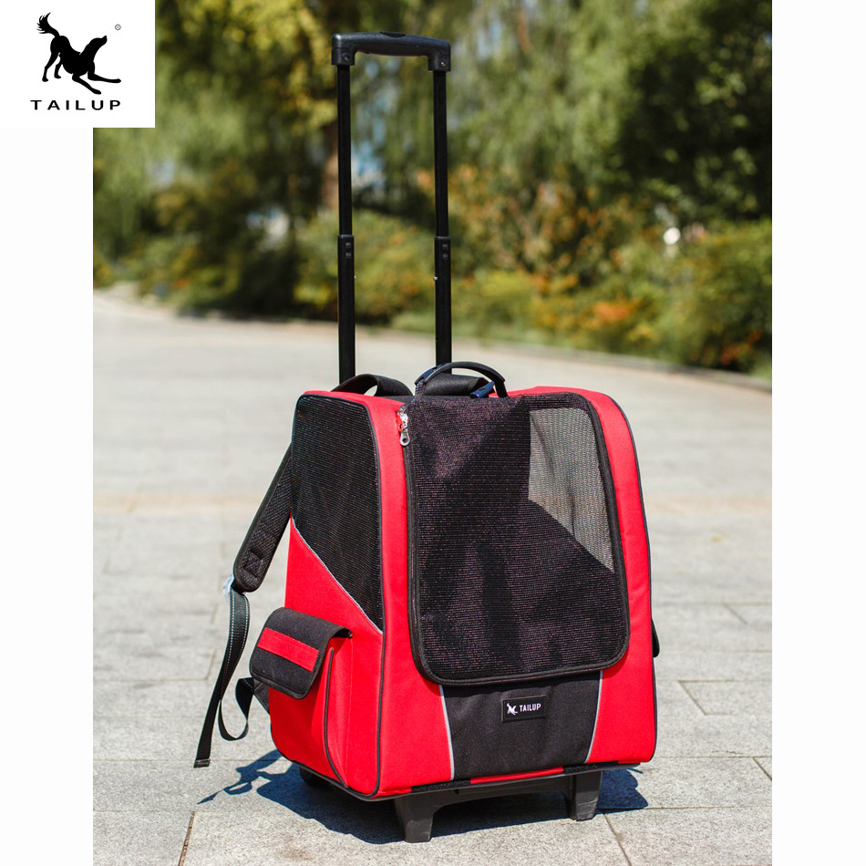 跨境直供翘尾巴宠物狗狗猫咪背箱包窝行李拉杆箱户外旅游外出用品