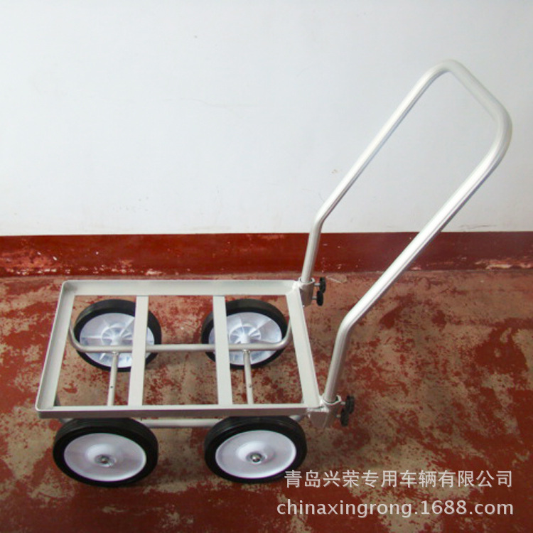 青岛厂家供应手推工具车 铝合金平板手推货车