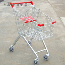 廠家批發超市商場金屬歐式便攜帶凳子購物車折疊手推車可定logo