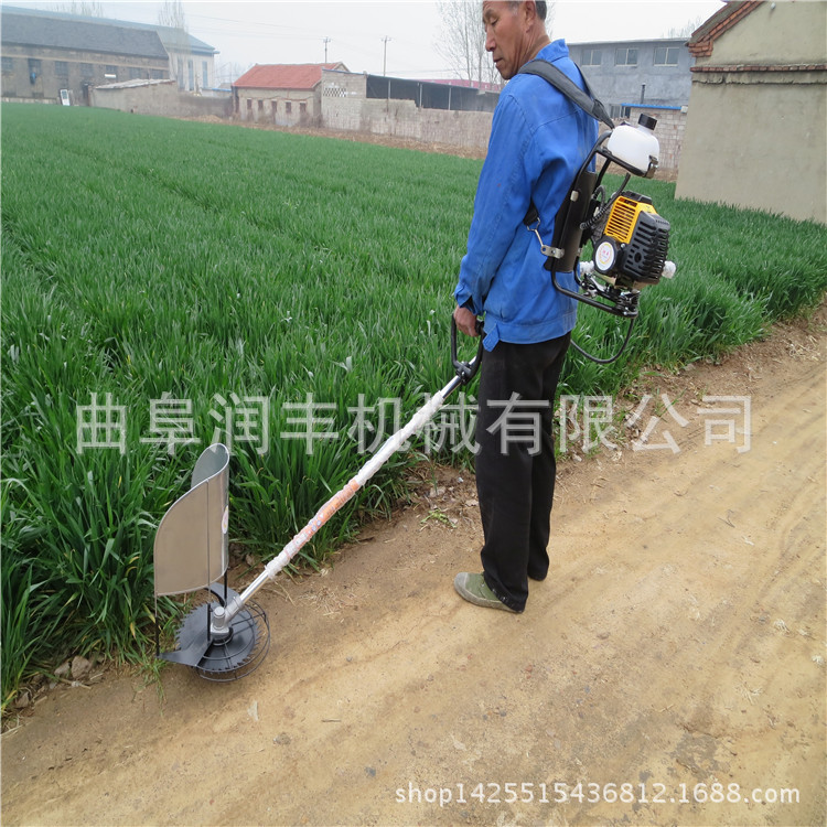 手推式汽油剪草机 汽油割草机图片 合金刀片割草机