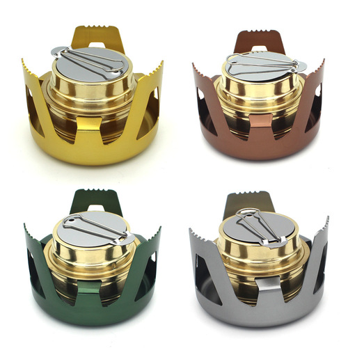Cross-border outdoor alcohol stove home camping portable windproof mini hot pot cooker liquid alcohol tea stove