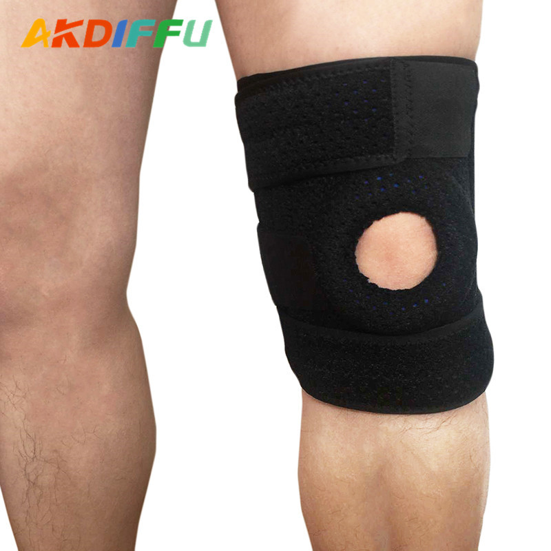 Rodillera abierta silicona antideslizante transpirable primavera barra de apoyo protección baloncesto tenis Montañismo