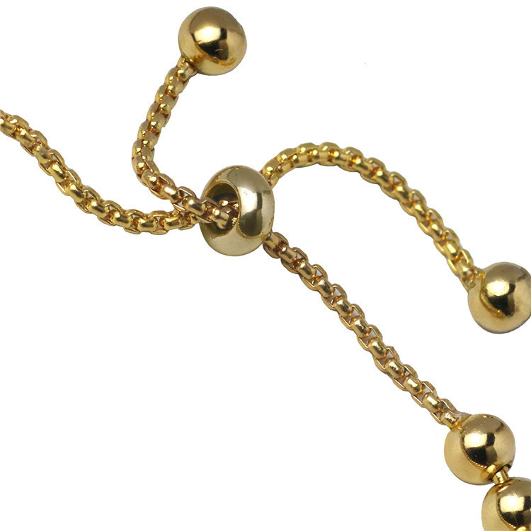 8mm Stainless Steel Ball Bracelet Diy Retractable Pearl Chain Bracelet Wholesale display picture 3