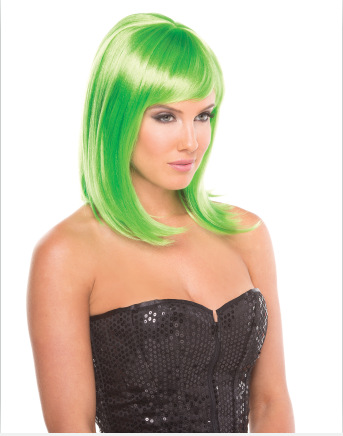 Peluca de pelo liso corto de estilo europeo y americano