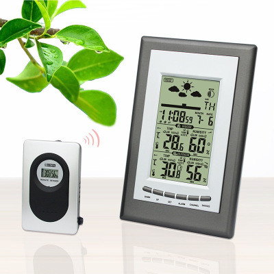 Jigme H209G Weather Clock,Multifunction Clock  RF wireless Weather Clock Electronics Temperature and humidity