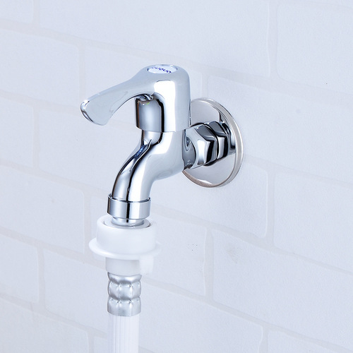Copper washing machine faucet, flat mouth faucet, six-point washing machine faucet, mop pool single cold water nozzle wholesale
