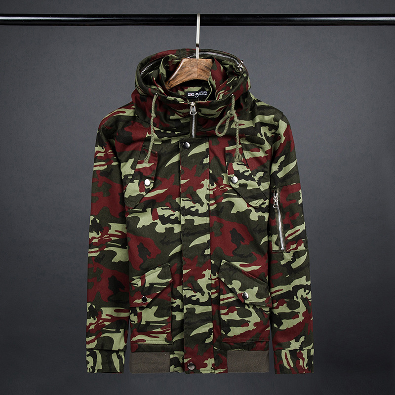 2018 Autumn new pattern student camouflage Uniform Youth Self cultivation Stand collar coat