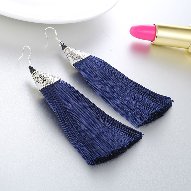 Tassel Earrings Chinese Ethnic Fashion Personality Simple Long Earrings display picture 4