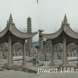 广东红石头凉亭哪里卖 浙江晚霞红凉亭石雕价格 江苏六角亭图片