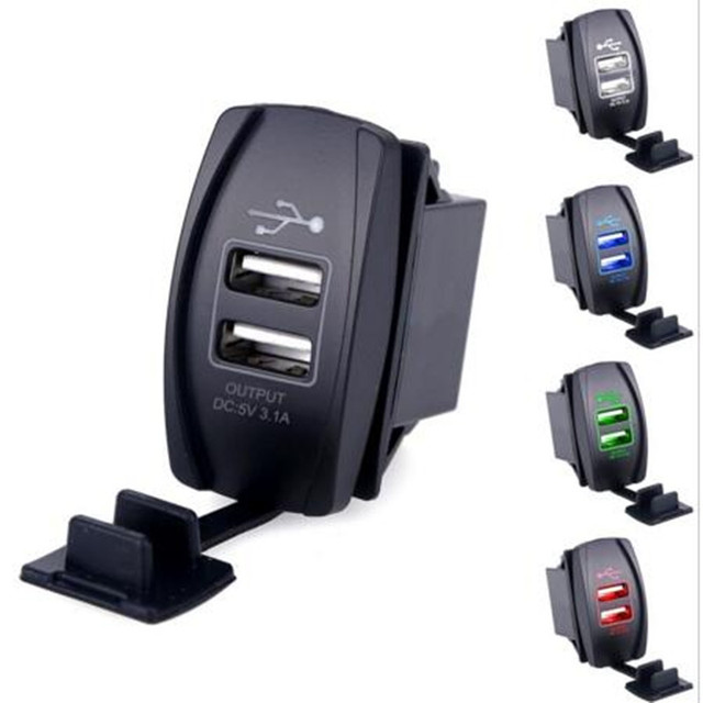 新款3 1a车载开关式双usb充电座 双usb 1a 2 1a充电器 带指示灯光 价格 厂家 哪里买 我有货 B 5yoho Cn