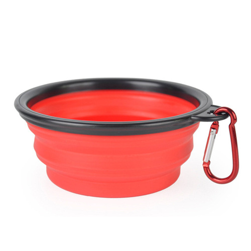 Foldable silicone pet bowl folding dog bowl water bowl silicone material new material pet dog folding bowl