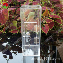 中山厂家定做时尚亚克力上头式投票箱  方形防盗有机玻璃募捐箱