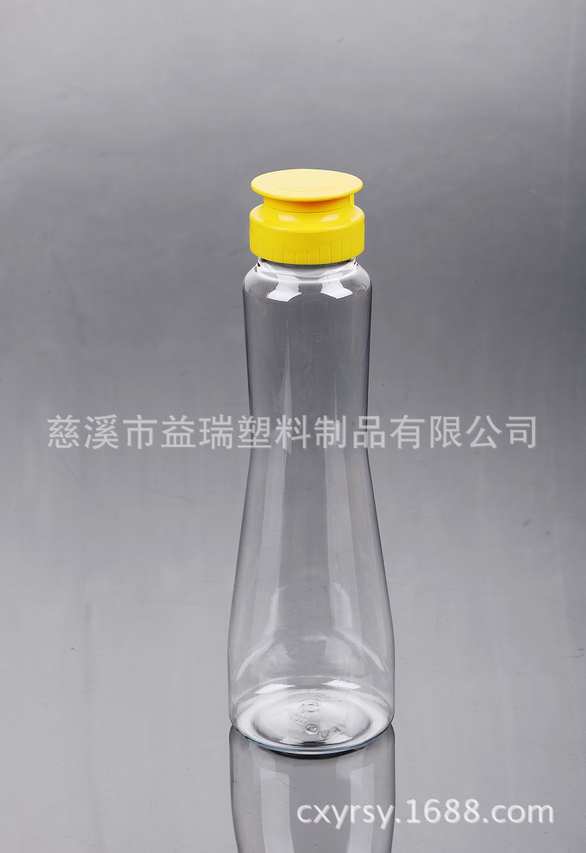 带阀门 挤压式PET瓶 350ml塑料瓶 果酱果汁瓶 调味料瓶(GF030)