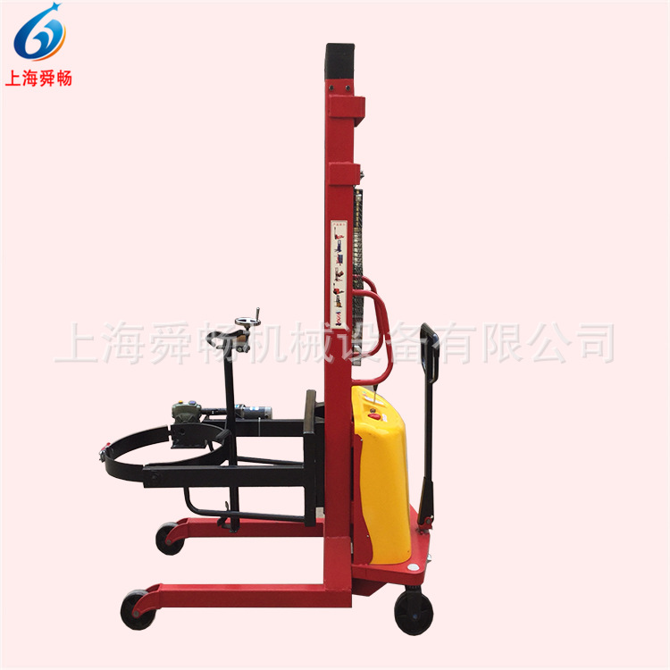 供应 1.5/3/4米翻转式电动油桶装卸倒料车 圆桶翻转车 油桶铲车