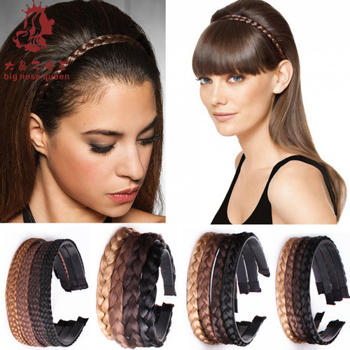 Wig cap with teeth braided ribbon, fashionable braided headband, hair accessory for braiding, hair accessory with ribbon