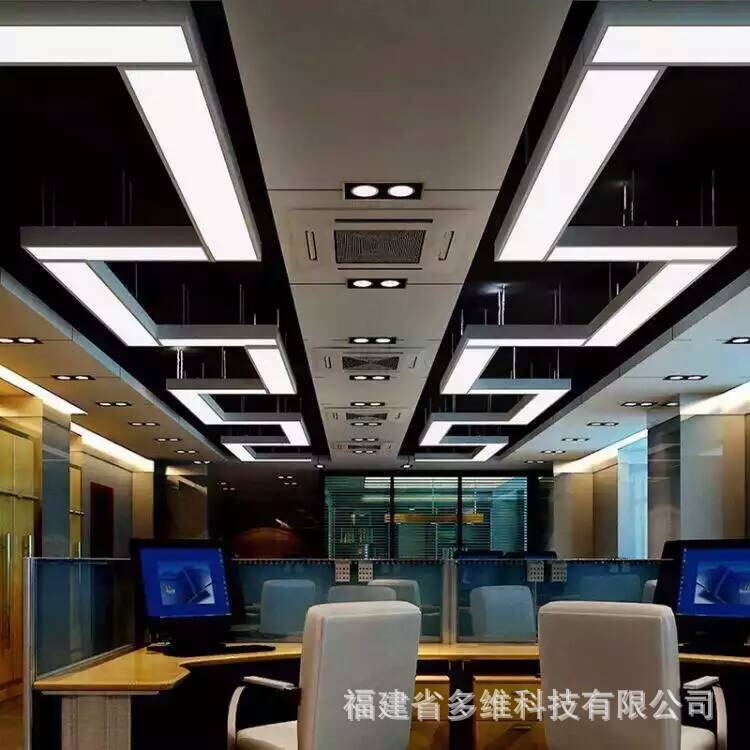 现货供应LED吊灯 办公照明北欧工业风创意工位灯长条加宽铝材灯-阿里巴巴