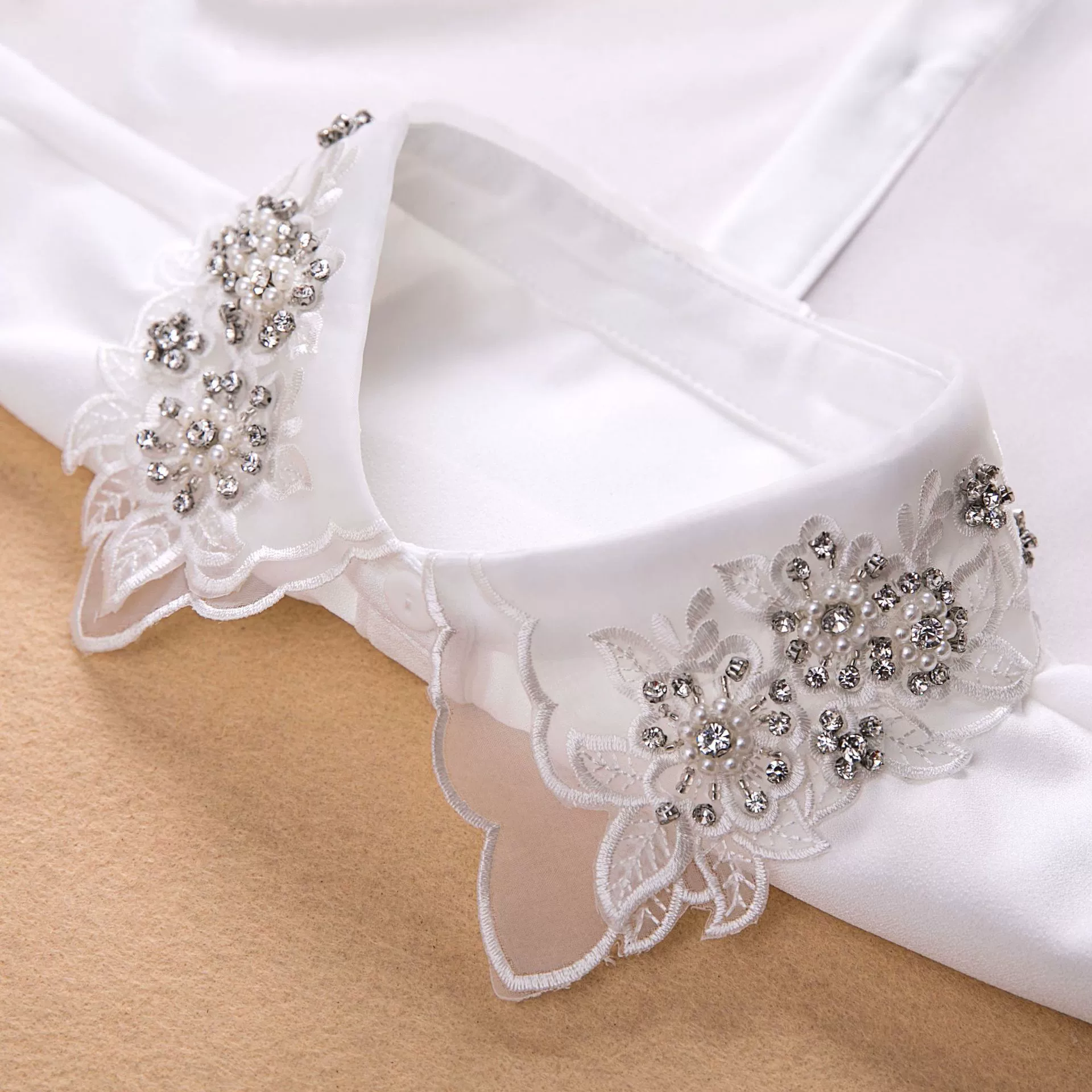 Японский и корейский искусственный воротник ручной работы из стекла с бисером, детский полый воротник, оптовая продажа, универсальная рубашка, искусственный воротник