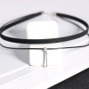 Choker, necklace, accessory, jewelry, silver 925 sample, Korean style, wholesale