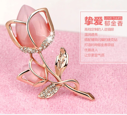 Yanyun jewelry manufacturer direct sales clothing rose accessories brooch pin fashion corsage women's alloy diamond